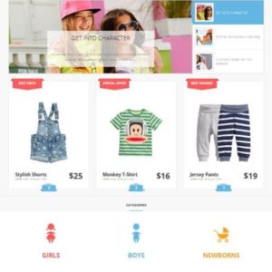 Joomla Template für Kinderbekleidung