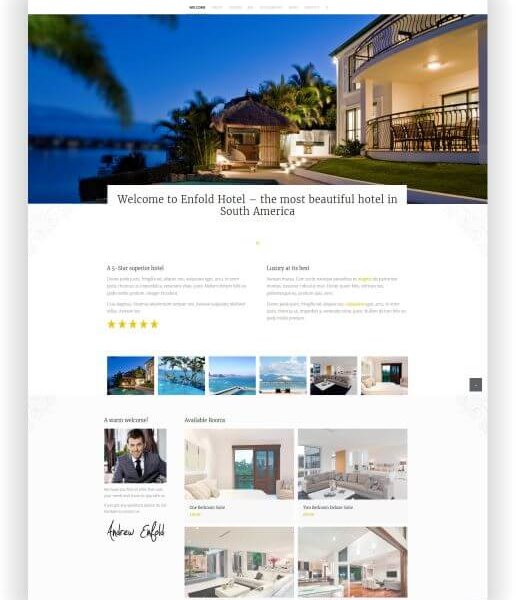 Webseite für Hotel mit WordPress