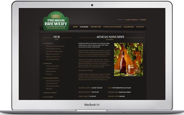 Brauerei Webseite