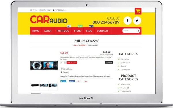 WooCommerce CarAudio Shop