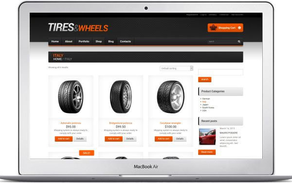WooCommerce Felgen und Reifen Store