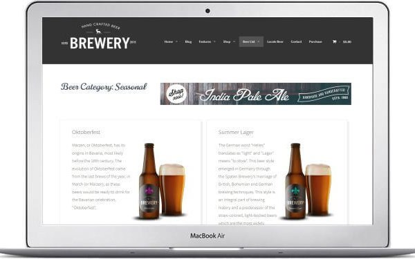 WordPress Brauerei Thema