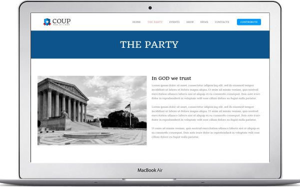 WordPress für politische Partei