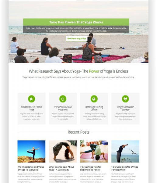 WordPress Yoga Style Thema