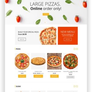 Webseite für Pizzalieferservice