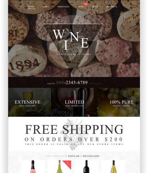 WooCommerce Wein Geschäft Webseite